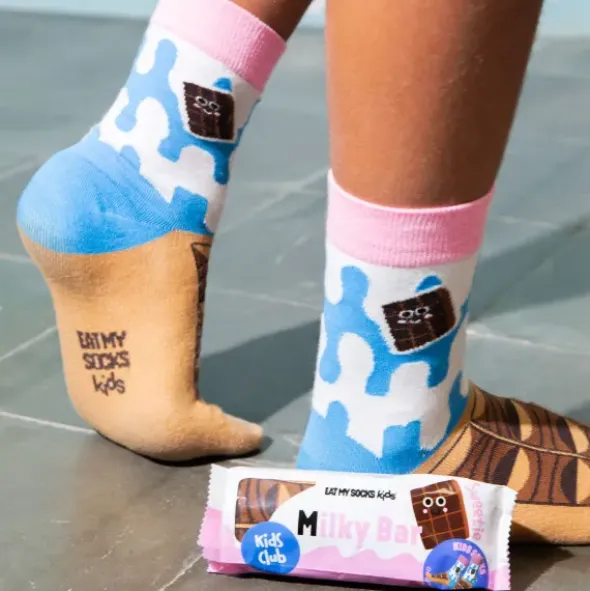 Kindersocken Milky Bar – Milchschokoladenriegel Socken Gr. 28-35