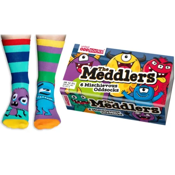 Kindersocken Monster - Geschenkbox THE MEDDLER - 6 Socken - Gr. 30½-38½