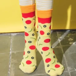 Kindersocken Pizza Napoli - Pizzasocken Gr. 28-35