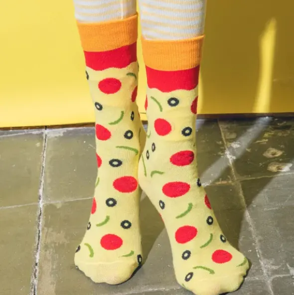 Kindersocken Pizza Napoli - Pizzasocken Gr. 28-35