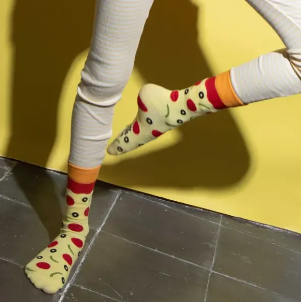 Kindersocken Pizza Napoli - Pizzasocken Gr. 28-35