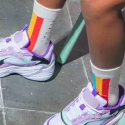 Kindersocken Rainbow Cake - Kuchenstück Socken bunt Gr. 28-35
