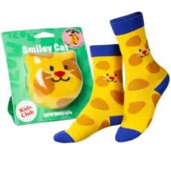Kindersocken Smiley Cat mit Katzen-Motiv Gr. 28-35