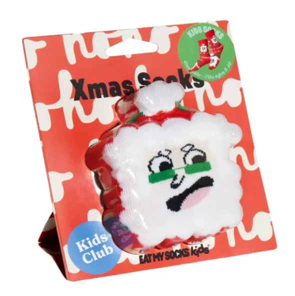 Kindersocken Weihnachtsmann - rote Nikolaus Weihnachtssocken Gr. 28-35