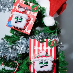 Kindersocken Weihnachtsmann - rote Nikolaus Weihnachtssocken Gr. 28-35