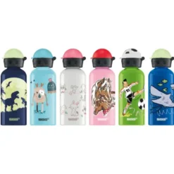 Kindertrinkflasche 0,4 l GLOW MOON DINOS - leuchtender Mond mit Dinos