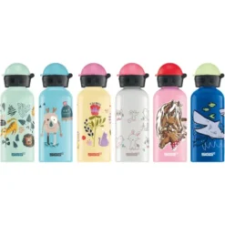 Kindertrinkflasche 0,4 l GLOW MOON DINOS - leuchtender Mond mit Dinos