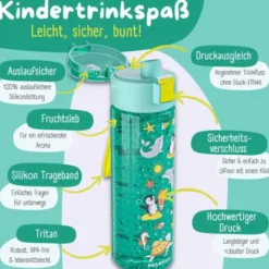 Kindertrinkflasche mit Stimmungs Skala, 0,5 l Meerestiere