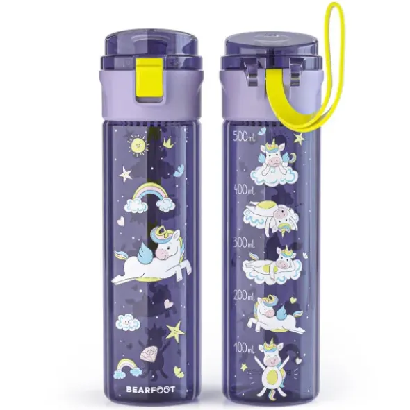 Kindertrinkflasche mit Stimmungs Skala, 0,5 l Einhorn