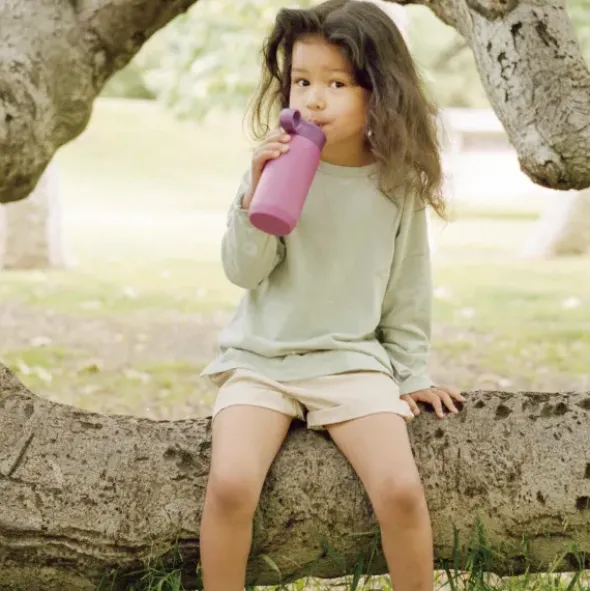 Kindertrinkflasche PLAY TUMBLER Edelstahl 300 ml, purple