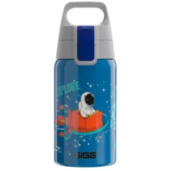 Kindertrinkflasche SHIELD ONE 0,5 l – Edelstahlflasche blau mit Weltraum-Motiv