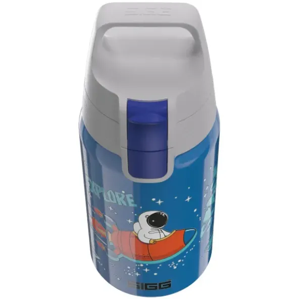 Kindertrinkflasche SHIELD ONE 0,5 l – Edelstahlflasche blau mit Weltraum-Motiv