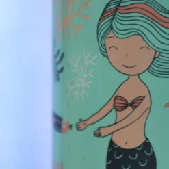Kindertrinkflasche SHIELD ONE 0,5 l – Edelstahlflasche türkis mit Meerjungfau Motiv