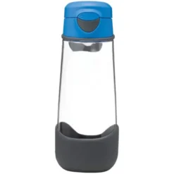 Kindertrinkflasche sport spout 600 ml - blau grau