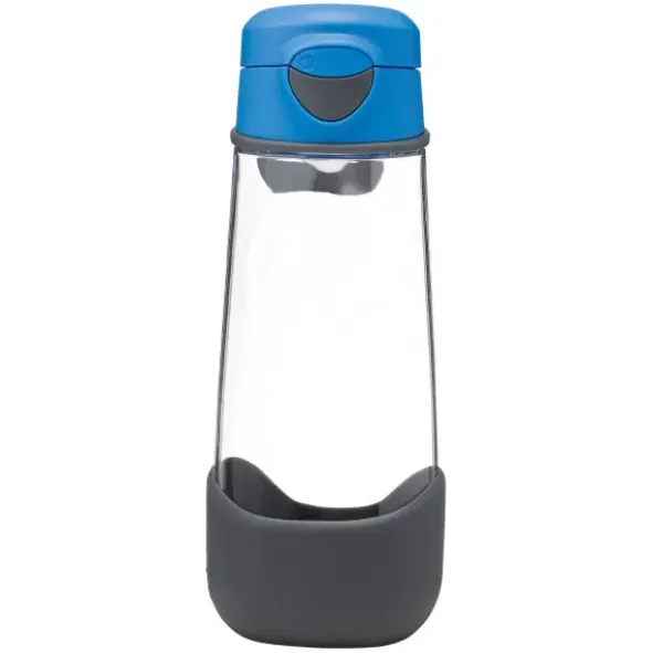 Kindertrinkflasche sport spout 600 ml - blau grau