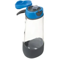 Kindertrinkflasche sport spout 600 ml - blau grau