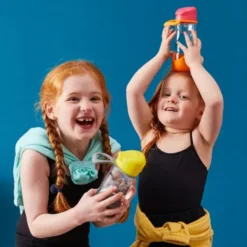 Kindertrinkflasche sport spout 450 ml grau-blau