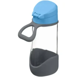 Kindertrinkflasche sport spout 450 ml grau-blau