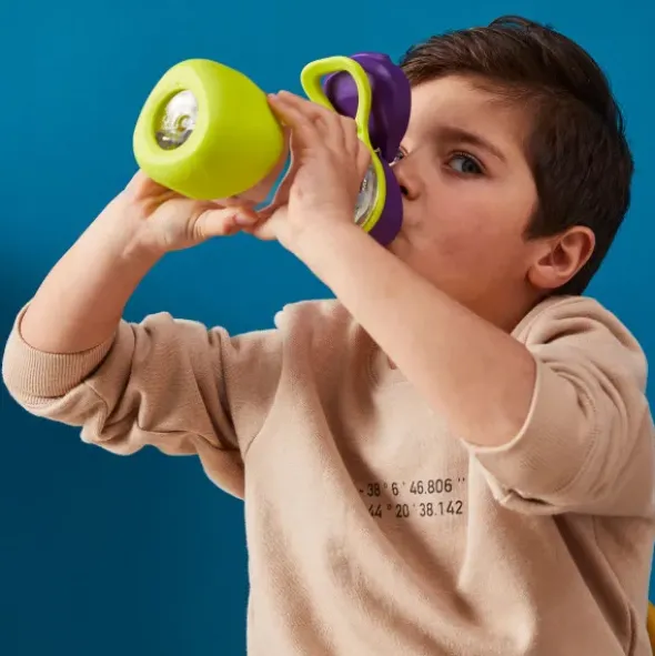 Kindertrinkflasche sport spout 450 ml rosa-blau