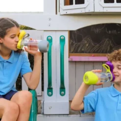 Kindertrinkflasche sport spout 600 ml - gelb grau