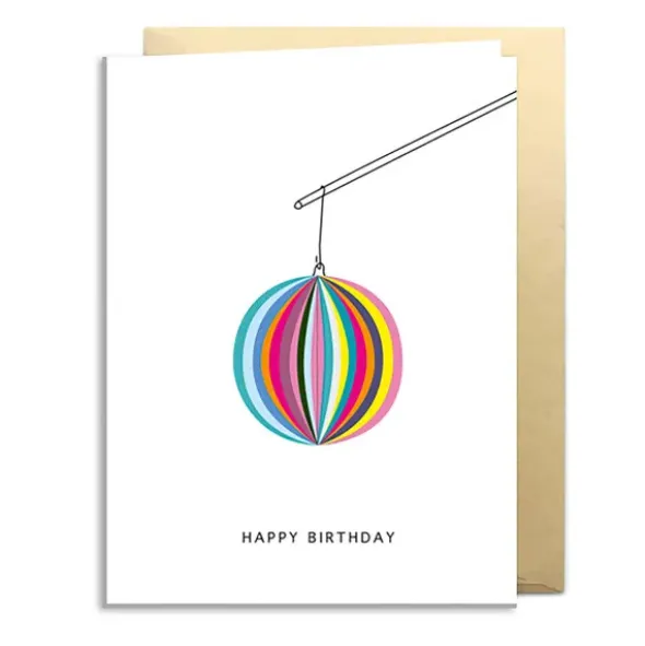 Klappkarte HAPPY BIRTHDAY mit 3D Lampion Motiv