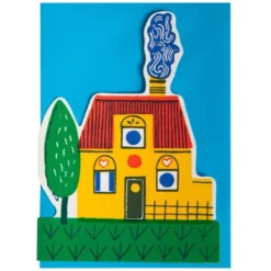 Klappkarte Haus – Cut Out Grußkarte / Einladungskarte mit Umschlag