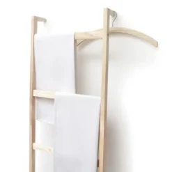 Kleiderleiter Holz LEO - Holzleiter Garderobe / Anlehnleiter Eschenholz