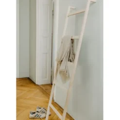 Kleiderleiter Holz LEO - Holzleiter Garderobe / Anlehnleiter Eschenholz
