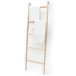 Kleiderleiter Holz LEO - Holzleiter Garderobe / Anlehnleiter Eschenholz