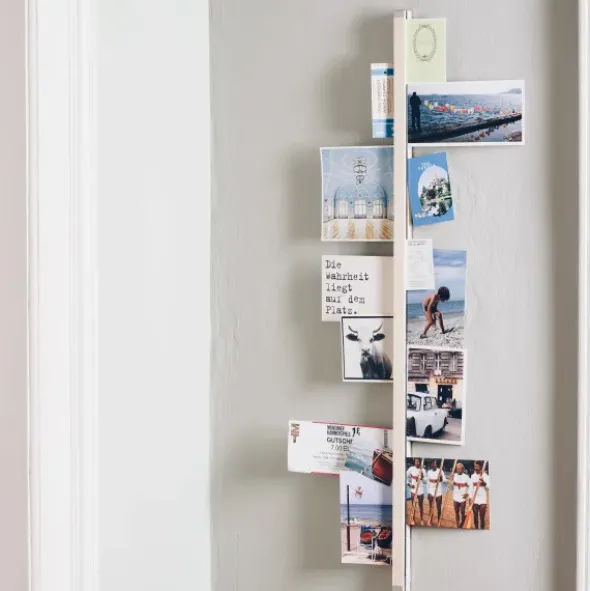 Klemmleiste Clip Rail 90 cm - Wand Karten- & Fotoleiste | 2 seitig - Ahornholz & Tafellack