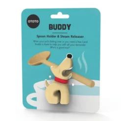 Kochlöffelhalter & Topfdeckelwächter Hund - BUDDY hellbraun