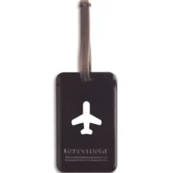 Kofferanhänger Happy Flight Square Luggage Tag schwarzbraun