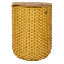 Korb Beistelltisch + Hocker HALO sit, ocker-gelb