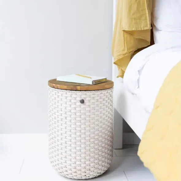 Korb Beistelltisch + Hocker HALO sit, champagner