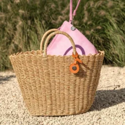 Korbtasche geflochten SOFIA - Design Shopper & Strandtasche M