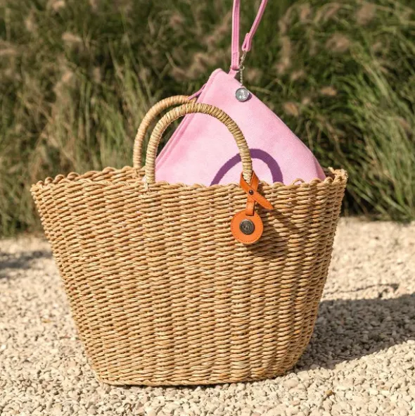 Korbtasche geflochten SOFIA - Design Shopper & Strandtasche M