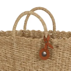 Korbtasche geflochten SOFIA - Design Shopper & Strandtasche M