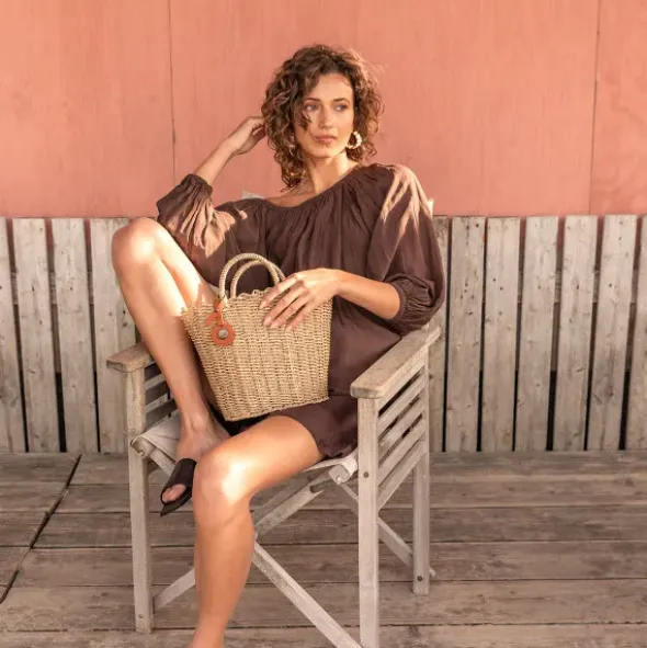 Korbtasche geflochten SOFIA - Design Handtasche S