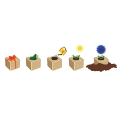 Kornblume ecocube, Pflanze im Holzwürfel