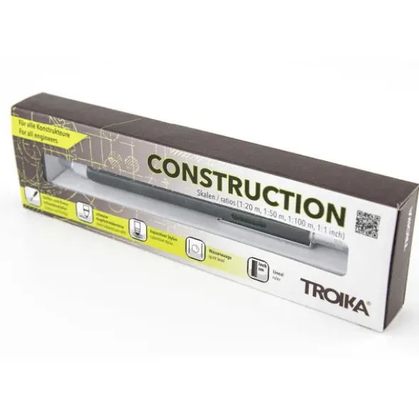 Kugelschreiber Construction mit Wasserwaage, Lineal, Bit... - anthrazit