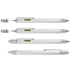 Kugelschreiber Construction mit Wasserwaage, Lineal, Bit... - silber