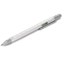 Kugelschreiber Construction mit Wasserwaage, Lineal, Bit... - silber