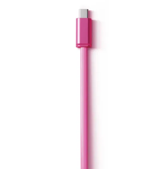 Ladekabel USB-C 90cm – Juicy Boosta aufrollbar pink