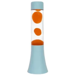 Lavalampe 30 cm hellblau - Flüssigkeit orange