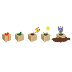 Lavendel im Holzwürfel - Genieße den Tag und entspann dich, personalisiert