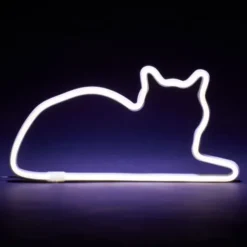 LED Neonleuchte Katze liegend - inkl. USB-Kabel