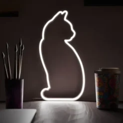 LED Neonleuchte Katze sitzend - inkl. USB-Kabel