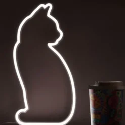 LED Neonleuchte Katze sitzend - inkl. USB-Kabel