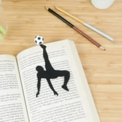 Lesezeichen Fußballer, Kunststoff schwarz weiß