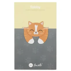 Lesezeichen Katze magnetisch auf Geschenkkarte, orange-getigerte Katze TABBY